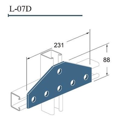 شراء 4 حفرة 5 حفرة ستة حفرة Tee Gusset Plate Strut Channel Fittings الملحقات online manufacture
